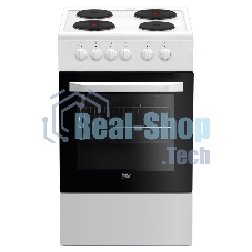 Плита электрическая Beko FFSS56000W белый, конфорок 4 шт, духовка 60 л, 50 см x 85 см x 60 см