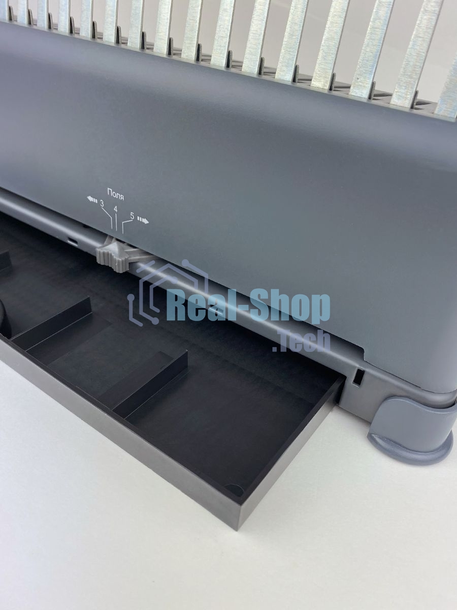 Переплетчик ГЕЛЕОС БП-12 на пластиковую пружину, А4, ручная перфорация 12 листов, переплет макс до 500 л., глубина перфорации 3,5-5,5 мм