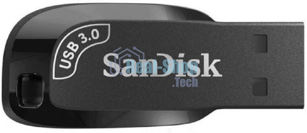 Флешка USB SanDisk CZ410 Ultra Shift (SDCZ410-128G-G46), 128Gb, USB 3.2, R/W 100/45, черный