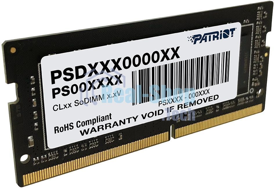 Оперативная память Patriot Signature, DDR4, 8GB (1x8 GB), 3200 MHz, CL22, SO-DIMM