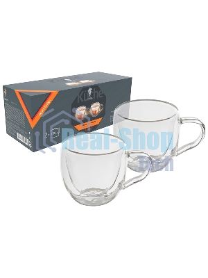 Набор из 2 чашек AROMA (2*150 мл) с двойными стенками (боросиликатное стекло)