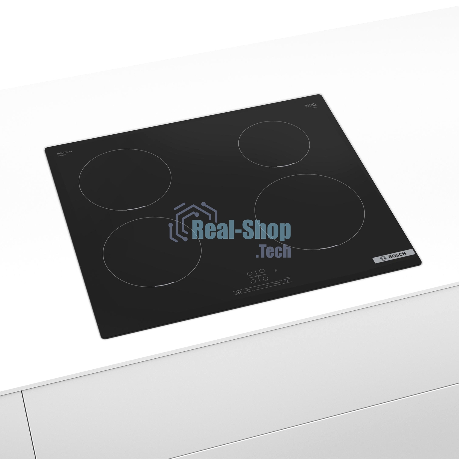 Индукционная варочная панель Bosch Serie 4 PUE611BB5E, индукционные, независимая, черный