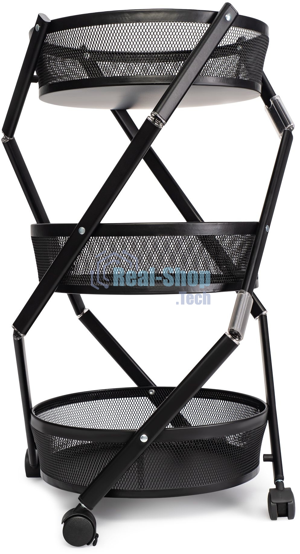 Этажерка Domfy DHC-FC30862 34.2x34.2x83.6 см, d=34.2 см черный