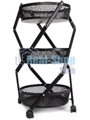 Этажерка Domfy DHC-FC30862 34.2x34.2x83.6 см, d=34.2 см черный