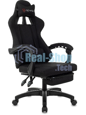 Кресло Zombie Weaver черный, ткань, подголовник, подставка для ног