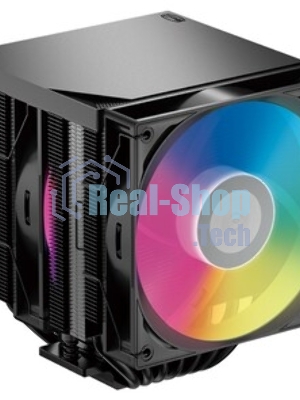 Кулер для процессора PCCooler RT720 TC BK (270W, 4-pin PWM, 157.5mm, Al/Cu, 7x6mm, 2x120mm, 73.32CFM, 34.9dBA, 2200RPM, S: 1851/1700/1200/115X, AM5/AM4, black)