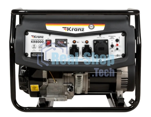 Генератор бензиновый Kranz KR8000EA, 8кВт, 25л, коннектор автоматики, электростартер