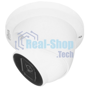 Уличная купольная IP-видеокамера Dahua 2Мп; 1/2.8” CMOS; объектив 2.8мм; механический ИК-фильтр; чувствительность 0.01лк@F2.0; сжатие: H.265+, H.265, H.264+, H.264, MJPEG; 2 потока до 2Мп@25к/с; ИК-по