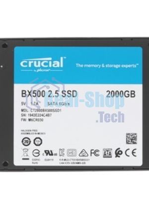 Накопитель SSD Crucial BX500, 2Tb, SATA III, 2.5