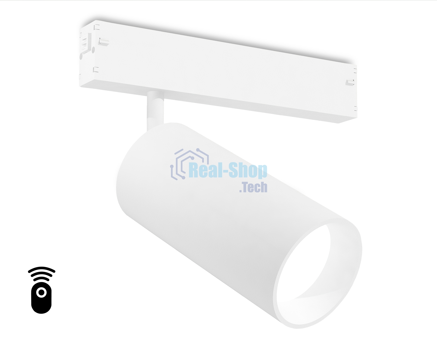 Управляемый светодиодный светильник для шинопровода Magnetic Ambrella light GL1231 WH белый IP20 24W 3000K-6400K 220V 36° D65*140 (Без ПДУ)