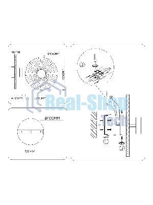 Настенный светильник Ambrella light LH72645 BK/DB черный/синий 6W 3000K D300*100