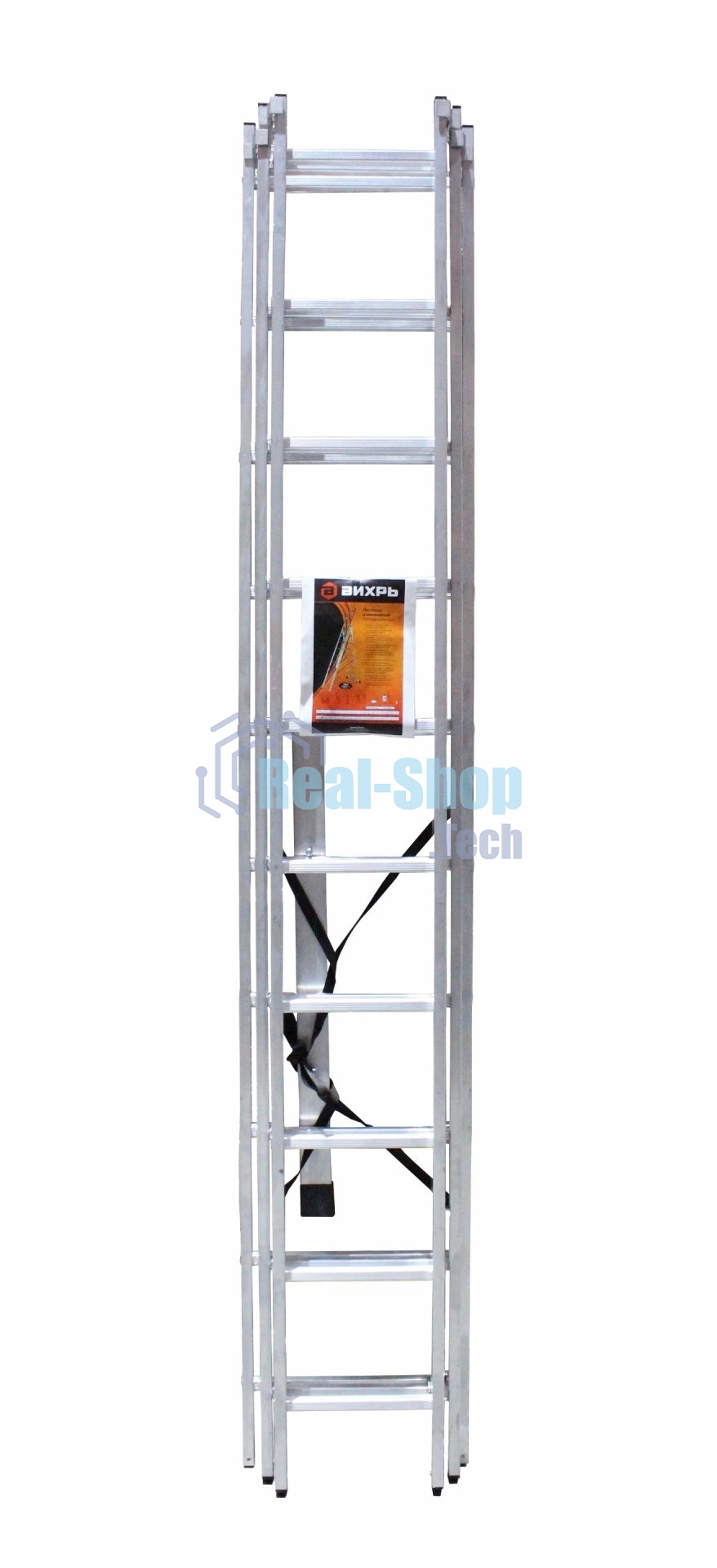 Лестница алюминиевая трехсекционная ЛА 3х10 Вихрь