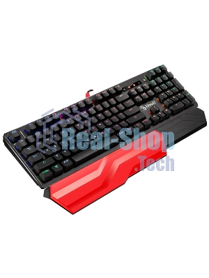 Клавиатура проводная A4 B975 механическая черный USB Gamer LED (подставка для запястий)