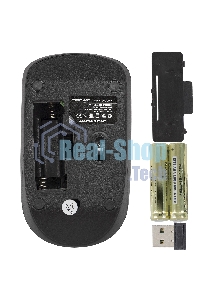 Мышь беспроводная Crown CMM-336W черный, 1600 dpi, радиоканал, USB, кнопки - 4