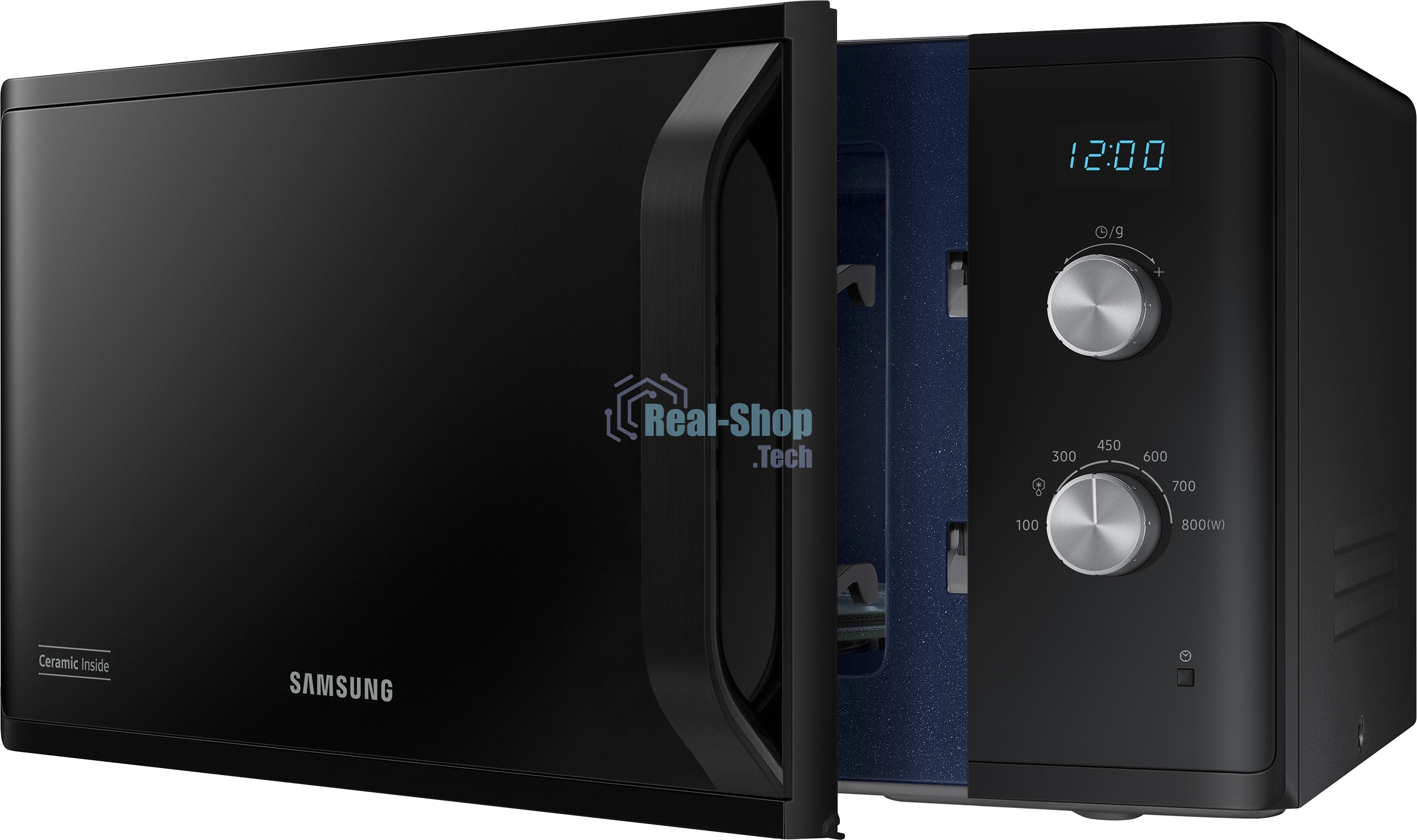 Микроволновая печь Samsung MS23K3614AK черный, 23 л, 800 Вт, переключатели - поворотный механизм