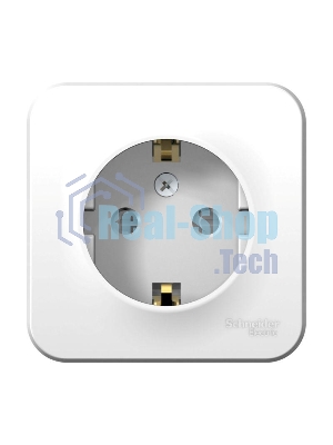 Розетка ОП Blanca 16А 250В защ. шторки с заземл. изол. пласт. бел. SchE BLNRA011111