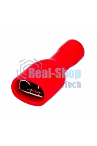 Клемма плоская Rexant, полностью изолированная гнездо - 7.4 мм, 0.5-1.5 мм², (РППи-м 1.5-(6.3)/FDFD1.25-250), в упак. 10 шт.