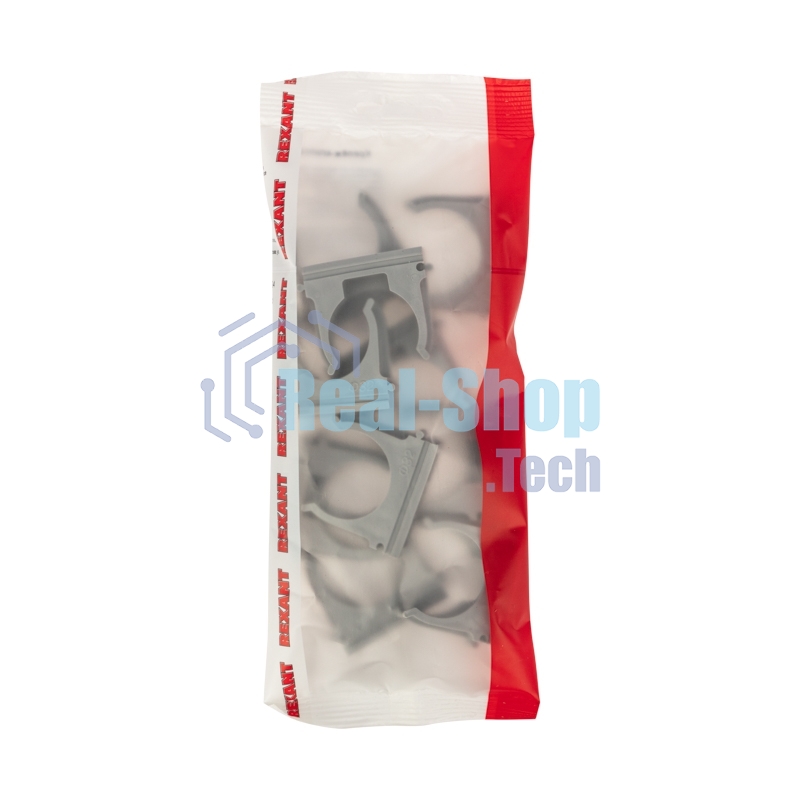 Крепеж-клипса Rexant для трубы ø 32 мм серая (10 шт./уп.)