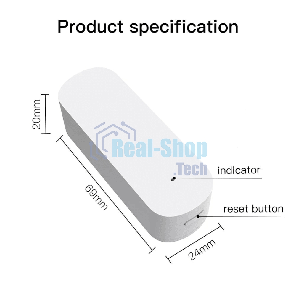 Датчик вибрации MOES Vibration Sensor ZSS-Z-VBR, Zigbee, AAA 2шт х 1.5 V