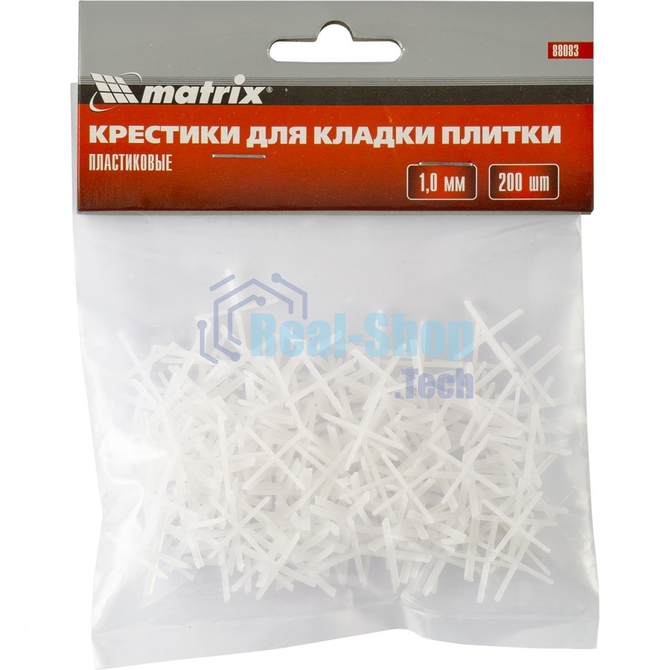 Крестики Matrix, 1,0 мм, для кладки плитки, 200 шт.