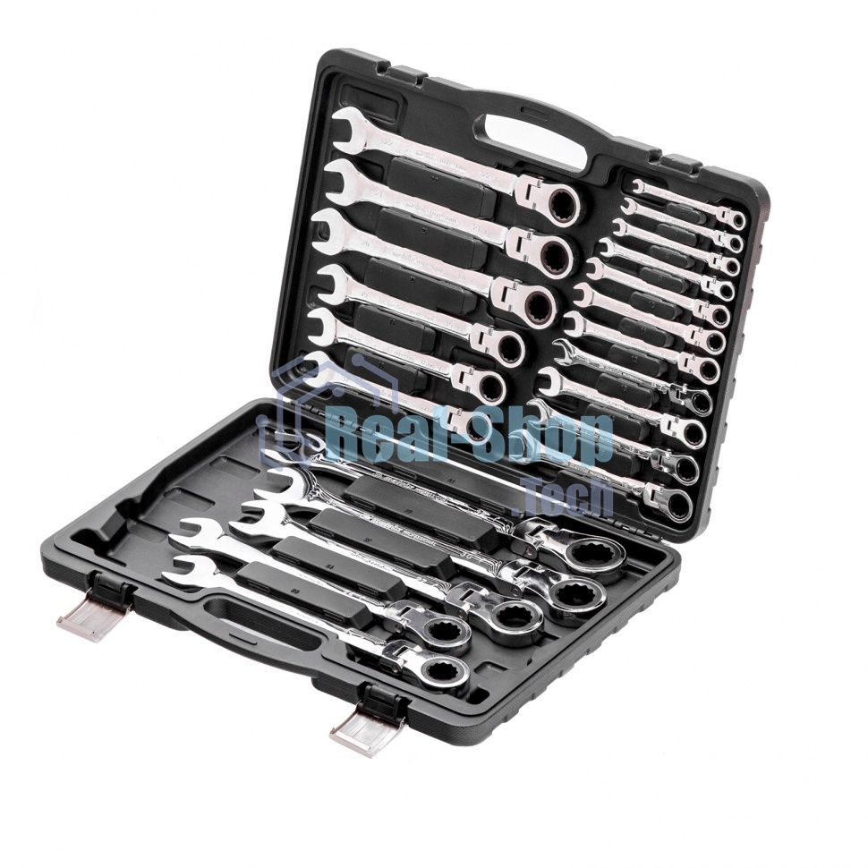 Набор ключей комбинированных Matrix, трещоточных шарнирных 13шт.