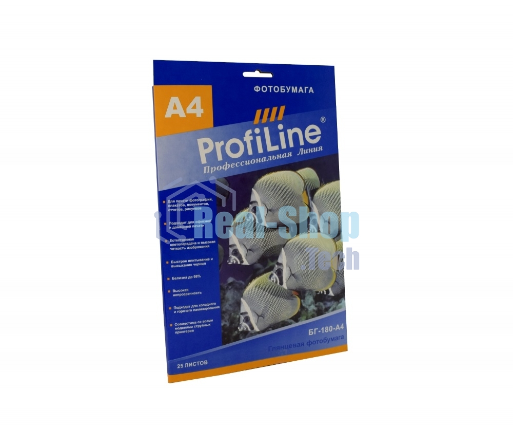 БГ-180-А4-25 Фотобумага глянцевая,180 г/м2, А4, 25л, 2880 dpi