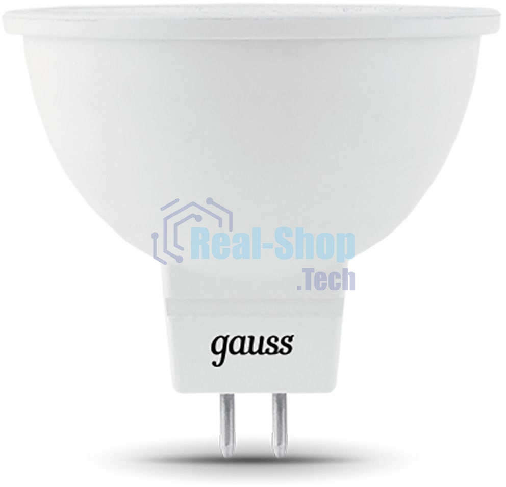 Лампа светодиодная Gauss 101505305 5Вт цок.:GU5.3 рефлек. 220B 6500K св.свеч.бел.хол. (упак.:10шт)