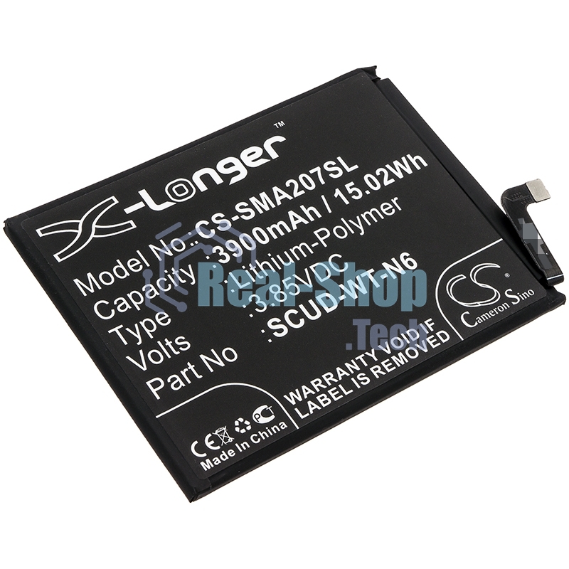 Аккумулятор CameronSinoCS-SMA107SL SCUD-WT-N6 для Samsung Galaxy A10s, Galaxy A20s 3.85V / 3900mAh / 15.02Wh