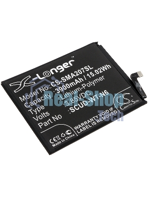 Аккумулятор CameronSinoCS-SMA107SL SCUD-WT-N6 для Samsung Galaxy A10s, Galaxy A20s 3.85V / 3900mAh / 15.02Wh