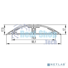 Кабель-канал напольный 75х17 L2000 пластик CSP-F G сер. ДКС 01332