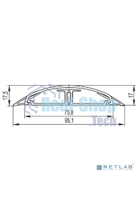 Кабель-канал напольный 75х17 L2000 пластик CSP-F G сер. ДКС 01332