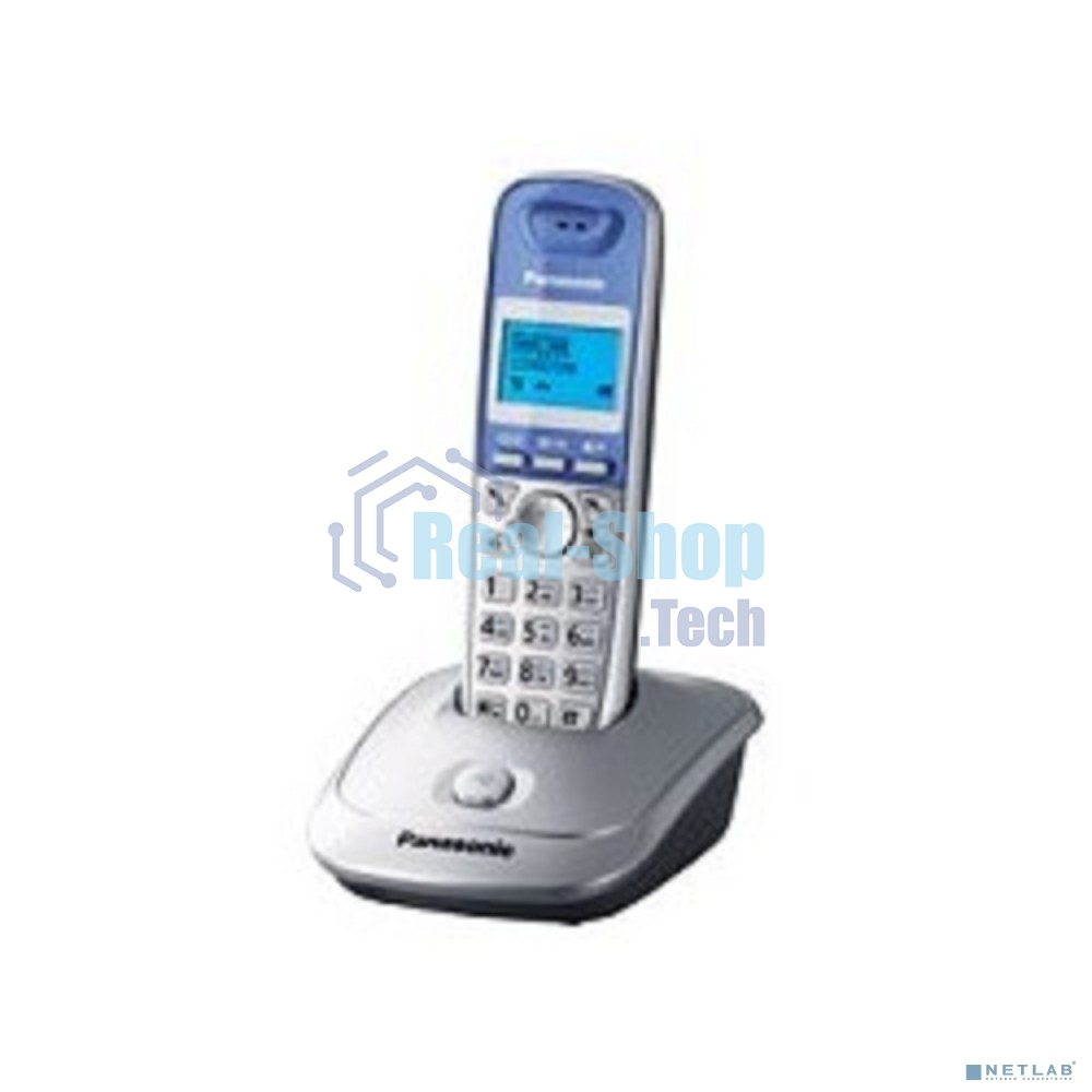 Телефон беспроводной (DECT) Panasonic KX-TG2511RUS (серебристый) АОН, Caller ID,спикерфон на трубке,переход в Эко режим одним нажатием