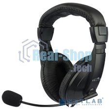 Гарнитура проводная Oklick HS-M137V черный 1.8м мониторы оголовье