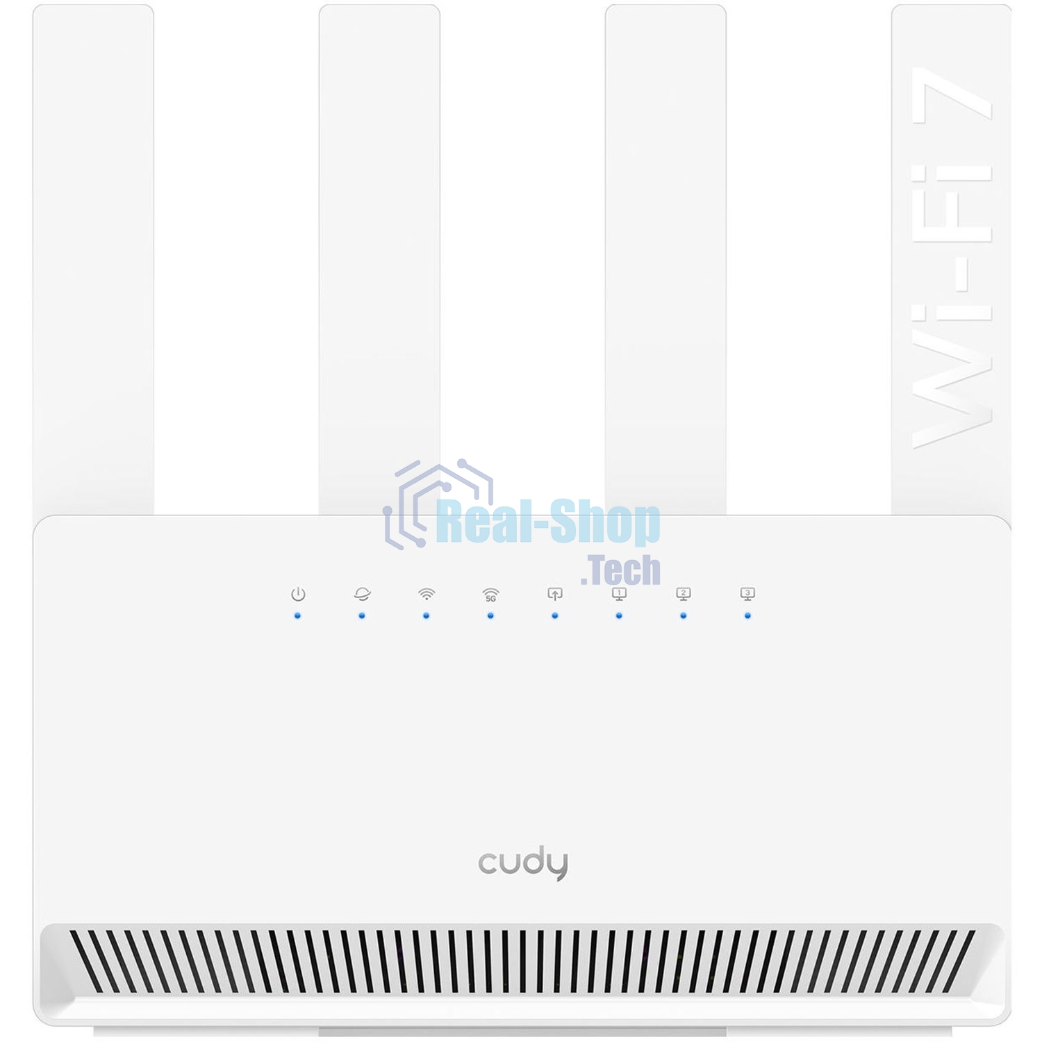 Маршрутизатор Cudy BE3600 Gigabit Dual Band Wi-Fi 7 Mesh Router, Chipset Broadcom, 802.11be/ax/ac/a/b/g/n, 2882Mbps at 5GHz + 688Mbps at 2.4GHz, 4 x 10/100/1000Mbps Ports, 4 x 5dBi fixed antennas, WiFi router/AP/Repeater/WISP Mode, PPTP/L2TP/OpenVPN/WireG