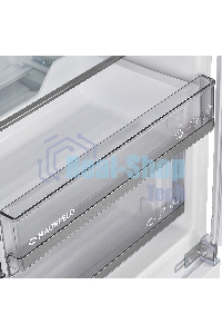 Встраиваемый холодильник Maunfeld MBF177NFFWGR Inverter белый двухкамерный 194/57 л морозилка снизу, NoFrost