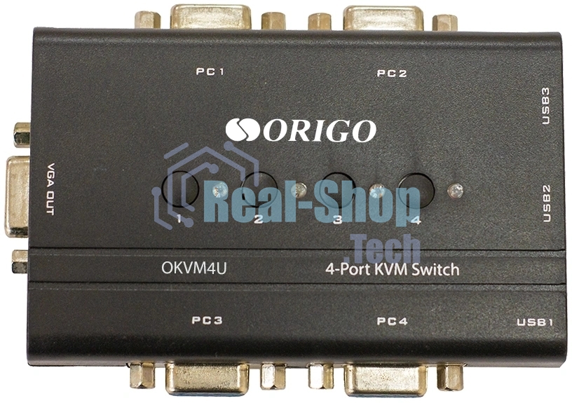 KVM-переключатель ORIGO OKVM4U/A1A, 4-портовый, с портами VGA и USB
