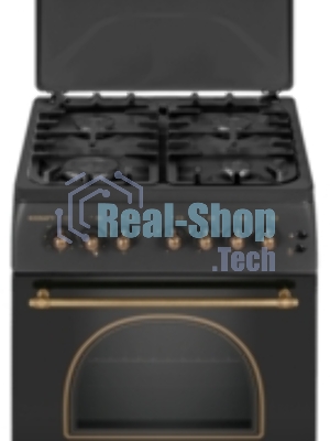 Плита комбинированная Kraft KF-FSK6402EBL, конфорок 4 шт, духовка электрическая, 60 см x 87 см x 63 см