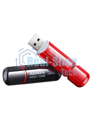 Флешка USB ADATA UV150 (AUV150-32G-RBK), 32Gb, USB 3.0, R/W 100/30, черный