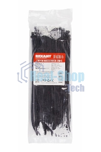 Хомут-стяжка кабельная нейлоновая Rexant 250 x4,8 мм, черная, упаковка 100 шт.