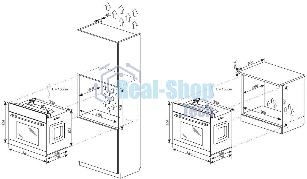 Духовой шкаф электрический Hansa BOES68454 черный, встраиваемый