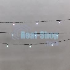Гирлянда светодиодная Neon-night Шарики 5м, 20 LED, IP20, зеленый провод, свечение мульти (RG/RB), мигание, 230В