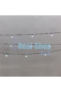Гирлянда светодиодная Neon-night Шарики 5м, 20 LED, IP20, зеленый провод, свечение мульти (RG/RB), мигание, 230В