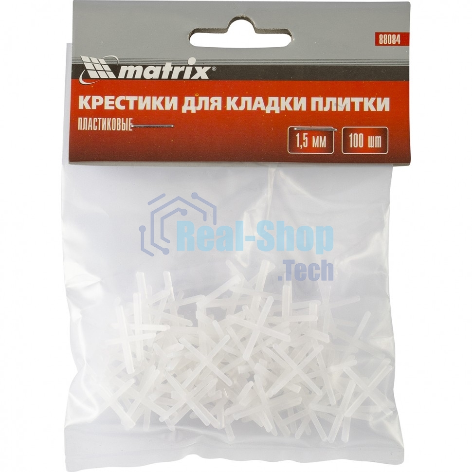 Крестики Matrix, 1,5 мм, для кладки плитки, 100 шт.