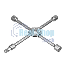 Ключ-крест баллонный Stels 17 х 19 х 21 х 22 х 1/2, усиленный, с переходником на 1/2