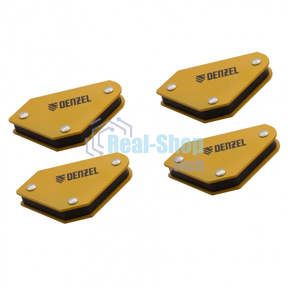 Набор из 4 магнитных фиксаторов для сварочных работ Denzel