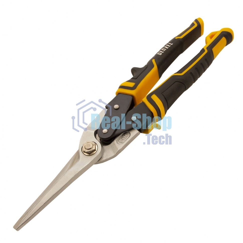 Ножницы по металлу Denzel, 315мм, прямой проходной рез,сталь-CrMo, трехкомп.рук-ки