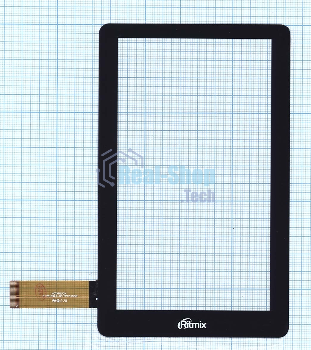Сенсорное стекло (тачскрин) Ritmix 7, черное