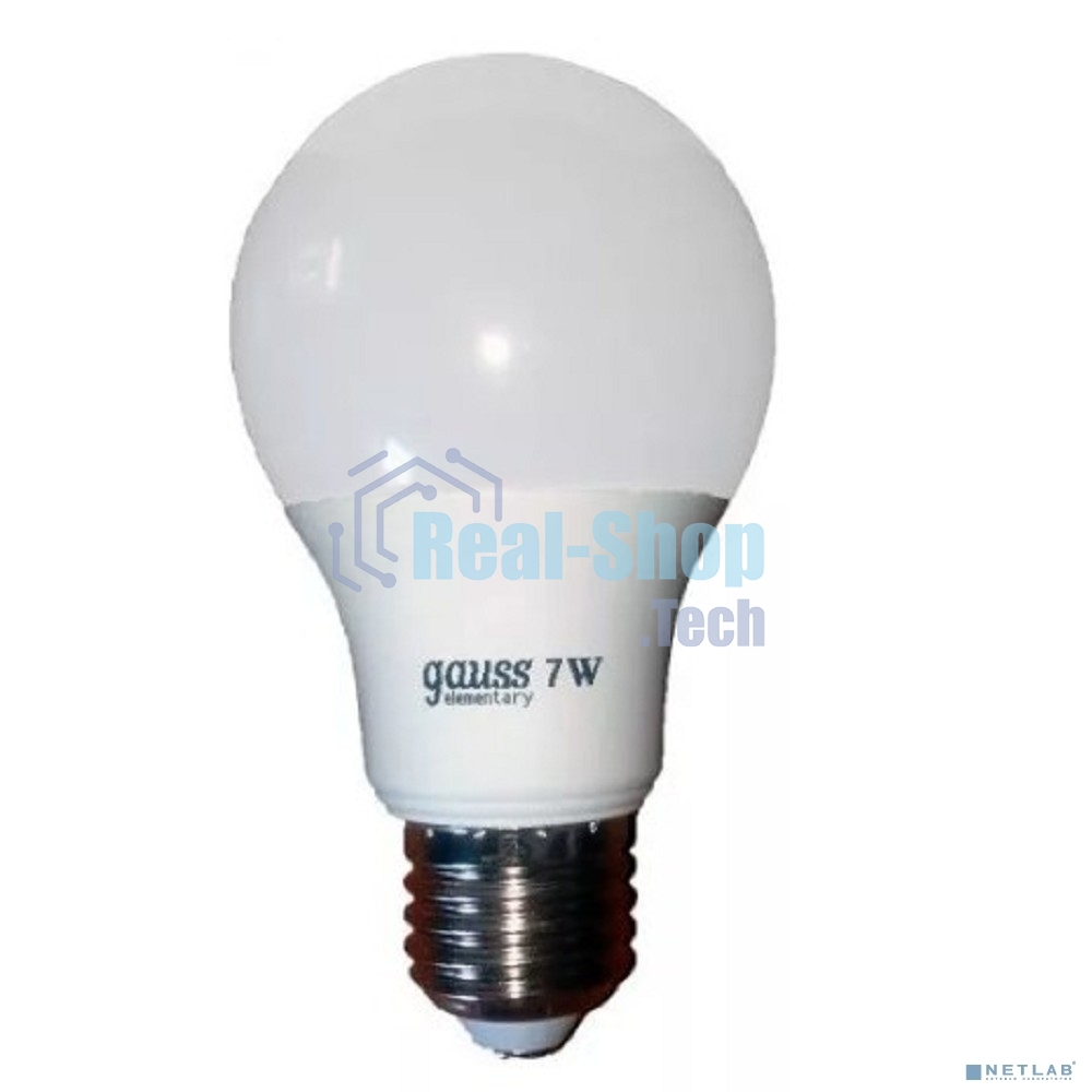 Лампа светодиодная Gauss 23217A LED Elementary A60 7W E27 520lm 2700K 1/10/100 0