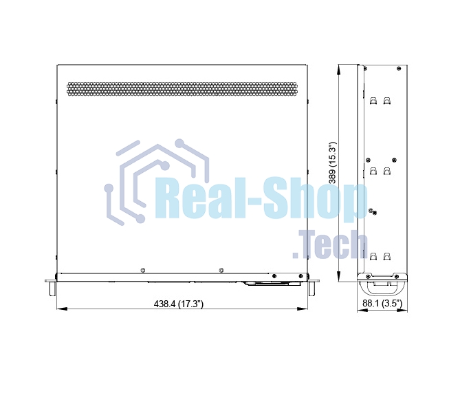 Серверный корпус 2U short chassis, 2x3.5'' swappable HDD tray, 2x3.5'' internal HDD bay