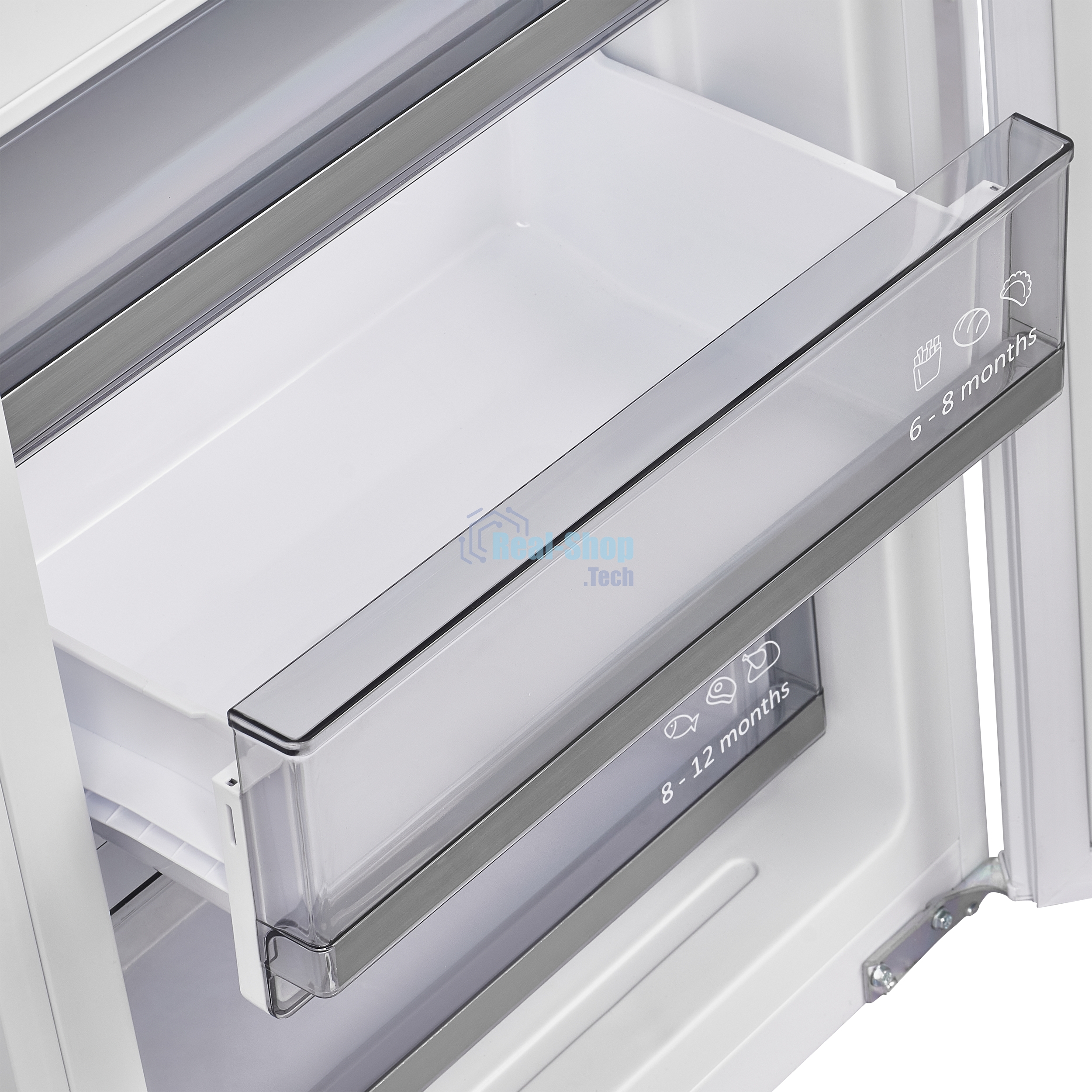 Встраиваемый холодильник Maunfeld MBF177NFFWGR Inverter белый двухкамерный 194/57 л морозилка снизу, NoFrost